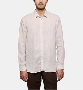 Chemise en lin beige coupe cintrée - Atelier Privé - Beige