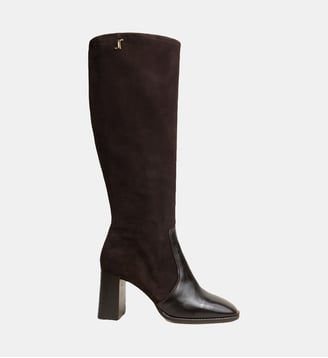 Bottes Vaubo en cuir et velour - Jonak - Marron foncé et marron foncé
