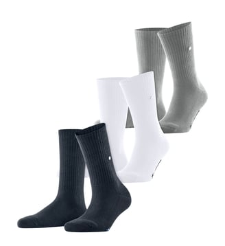 Chaussettes Crew 3-Pack Coton - Burlington - Maritime