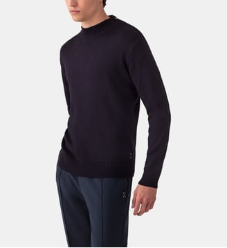 Pull Army laine mérinos - Ron Dorff - Bleu marine