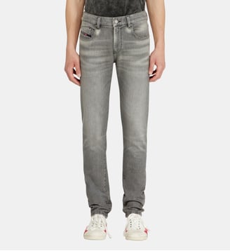 Slim Jeans Regular Waist 2019 D-Strukt - Diesel - Gris clair