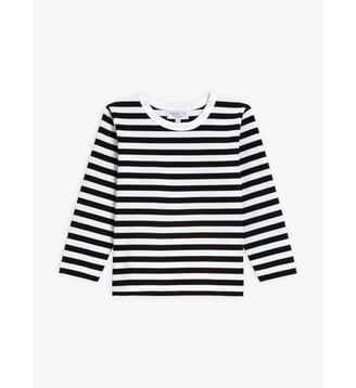 t-shirt en coton à rayures - Agnès b. - Noir et blanc