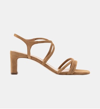 Larch - Sandales En Cuir Chèvre Velours Camel - Parallèle - Camel