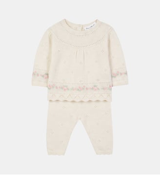 Ensemble long -  coton col rond broderie - Tartine Et Chocolat - Écru