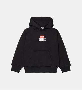 Sweat à capuche avec logo - Diesel Kids - Noir