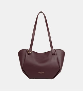 Sac cabas épaule Sierra Haus en cuir - Lancaster - Bordeaux foncé