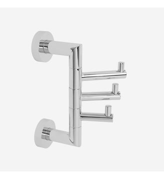 Patère 3 têtes pivotantes inox brillant - Hotel - Bath Bazaar - Argent