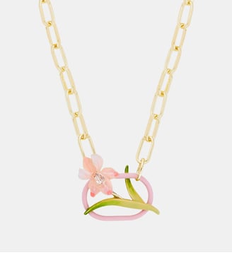 Collier ras de cou Iris rose poudré - Les Néréides - Rose