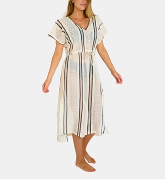 Robe beachwear Akyra - Livia - Écru
