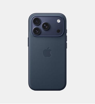 Coque iPhone 17 Pro MagSafe tissage Bleu Apple