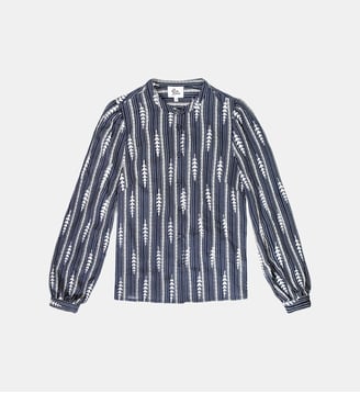 BLOUSE imprimé ethnique BLOYA - La Petite Etoile - Bleu foncé
