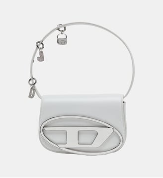 1DR - Sac iconique à bandoulière en cuir avec breloques poignée - Diesel - Blanc