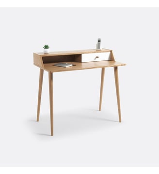 Bureau d'appoint 1 tiroir Clairoy - La Redoute Interieurs - Chêne