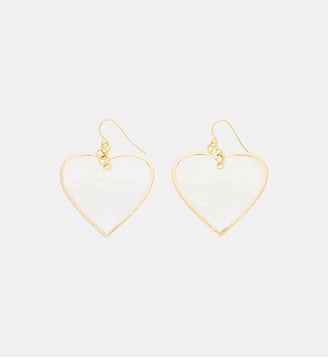 boucles d'oreilles coeur - Agnès b. - Jaune tresor