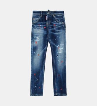 Jean slim délavé bleu moyen - Cool Guy - Dsquared2 - Denim bleu