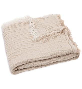 Couverture en gaze de coton - Jollein - Beige
