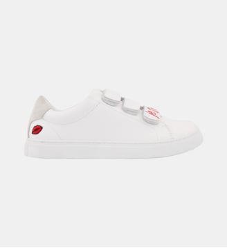 Baskets En Cuir Edith Je T'aime - Bons Baisers - Blanc