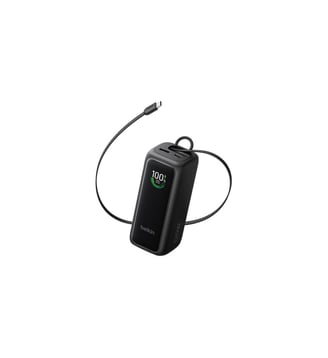 Batterie externe 22000mAh Noir avec cable retractable - Belkin - Standard