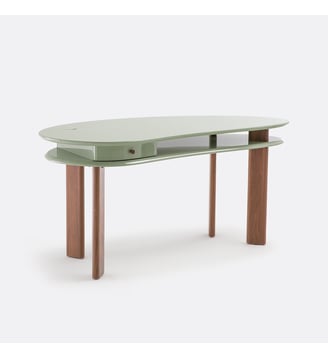 Bureau double plateau - La Redoute Interieurs - Vert sauge