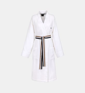 Peignoir long en coton - Boss Home - White