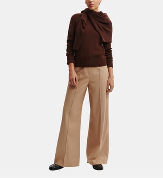 Pull ample cachemire femme - Bompard - Café