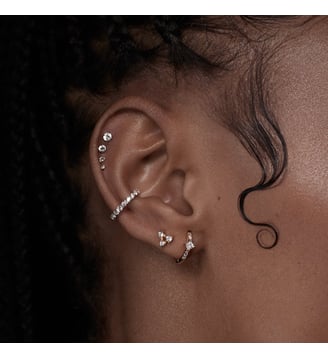 Anneau Diana Titane 12mm - Nebuleuse Bijoux - Argent