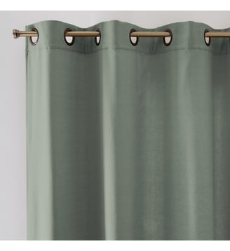 Rideau velours oeillets Velvet - La Redoute Interieurs - Vert de gris