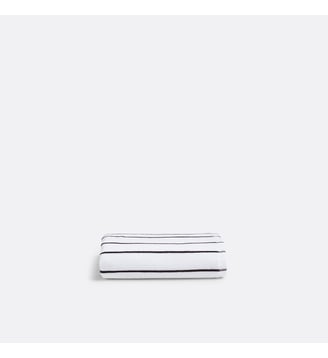 Serviette de toilette éponge velours - La Redoute Interieurs - Blanc et gris foncé