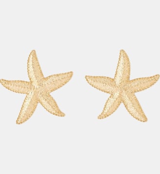 Grandes boucles d'oreilles étoile mer effet sablé - Balaboosté - Doré