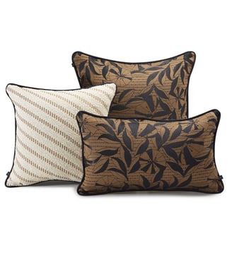 Housse de coussin Esquisse - Le Jacquard Francais - Jaune foncé