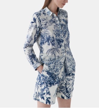Chemise cjess - Motif imprimé - Coton - Coupe droite - Caroll - Bleu marine