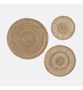 Lot de 3 décorations murales - La Redoute Interieurs - Naturel