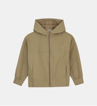 Sweat zippé à capuche - BOSS Kidswear - Dark taupe