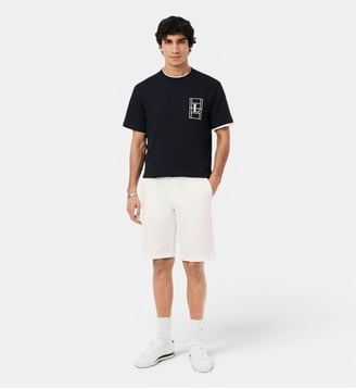 Bermuda chino twill stretch - Lacoste - Blanc