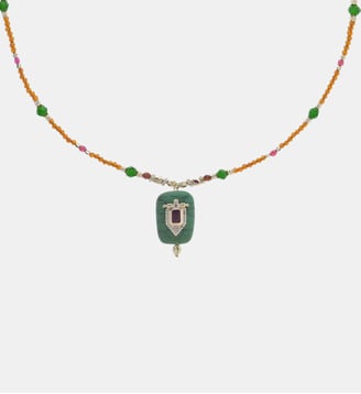 Collier de perles avec pendentif HEVER - Hipanema - Ambre
