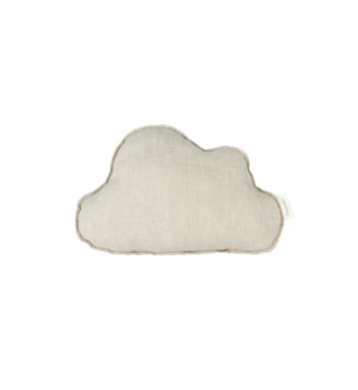 Coussin nuage L1N0 en lin français lavé - Nobodinoz - Grège