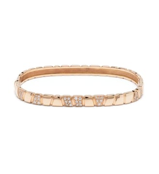 Bracelet jonc Ride & Love semi-pavé - Loyal.e Paris - Or rose