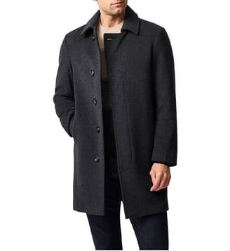 Manteau pardessus droit mi-long en laine et cachemire Archers - Rodd & Gunn - Granite