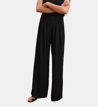 Pantalon ample à pinces en laine - Bompard - Noir