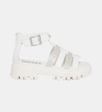 Sandales à logo - Diesel Kids - Blanc