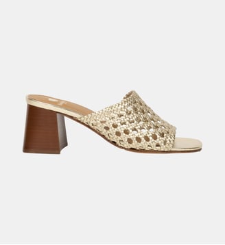 Sandales à Talon Kelly Cuir Laminé Bobbies