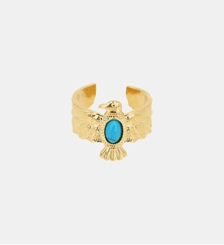 Bague BIRDY - Nilaï - Bleu turquoise