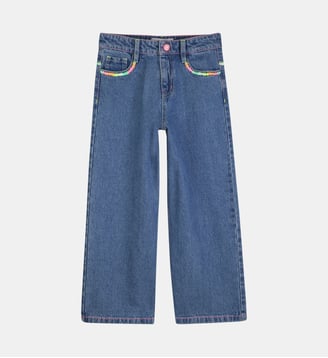 Pantalon en denim - Billieblush - Double stone et brossage