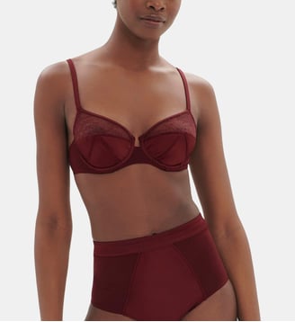 Soutien-gorge Eve détails dentelle - Simone Pérèle - Rouge obscur