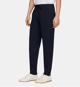 Pantalon jogging patch - Sandro - Bleu marine