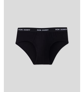 Slip en coton avec ceinture élastique - Ron Dorff - Noir
