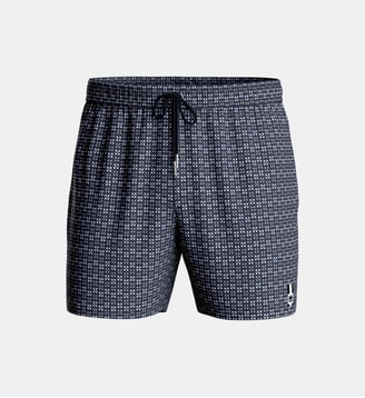 Short de bain à motif Palma avec suspensoir - Impetus - Bleu marine