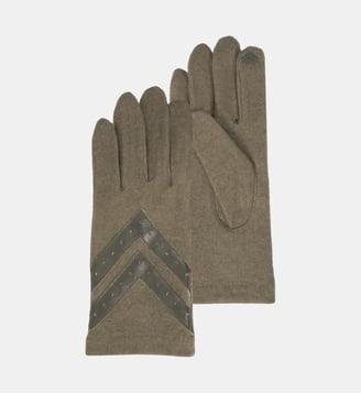 Gants tactiles, chauds, en laine, non doublés - Isotoner - Kaki