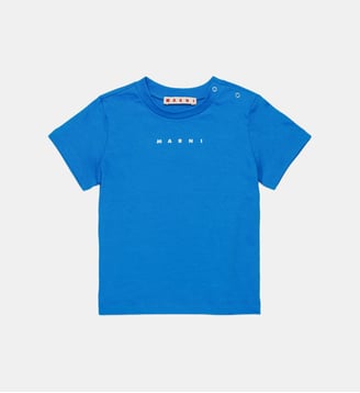 T-shirt en jersey avec logo Marni - Marni - Bluette légère