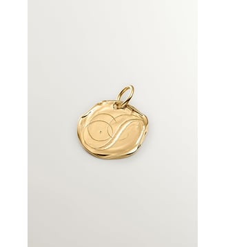 Charme argenté artisanal 925 doré 18K avec initiale I Aristocrazy